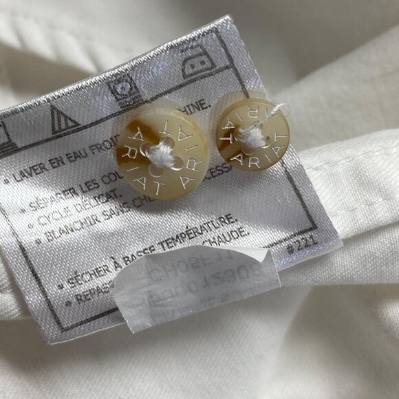 Ariat Mens Long Sleeve White Button-Up Western Shirt Brushpopper Work - Picture 15 of 15